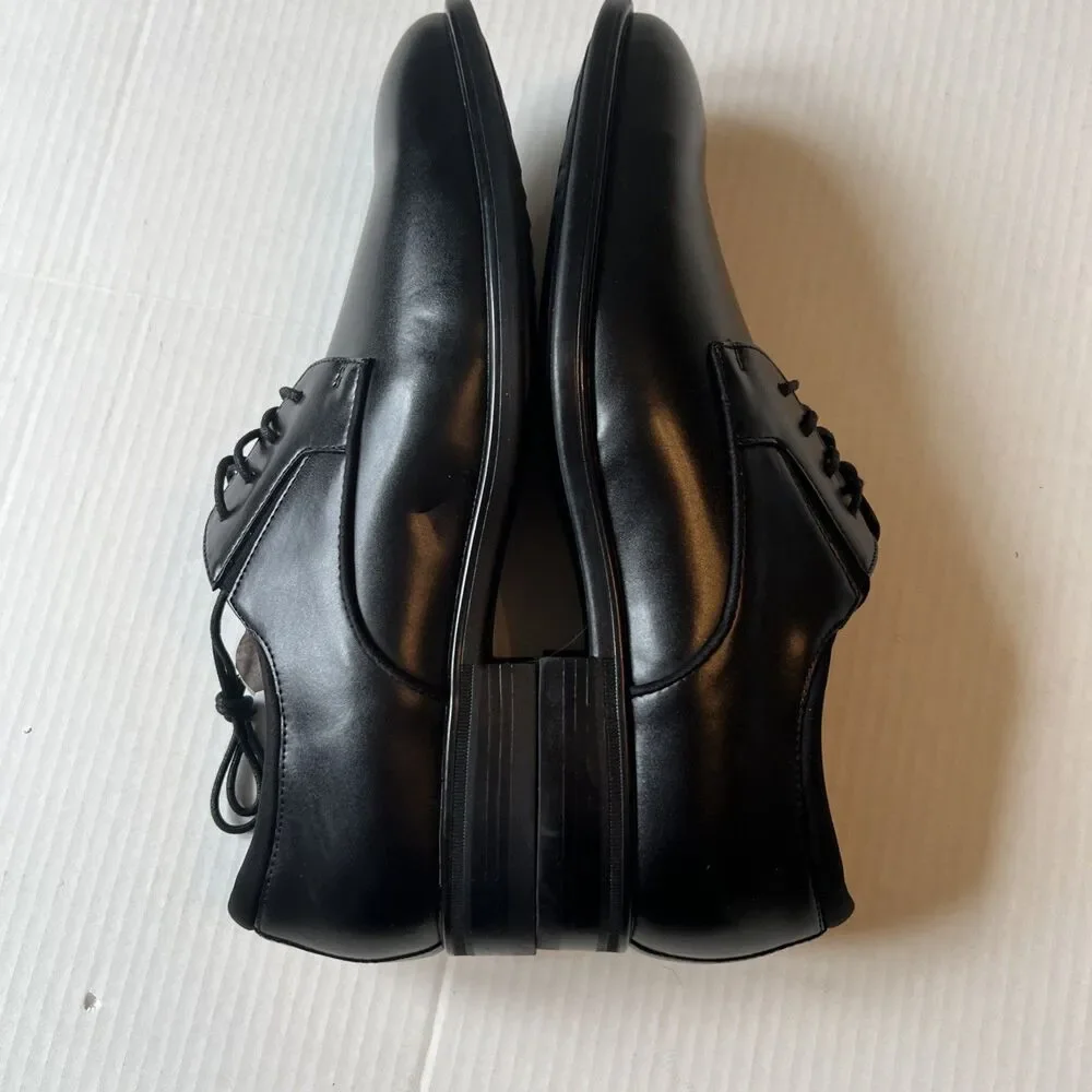 Kenneth Cole 11 M Reaction Logan Flex Lace Up Oxfords Solid Dress Black Shoes